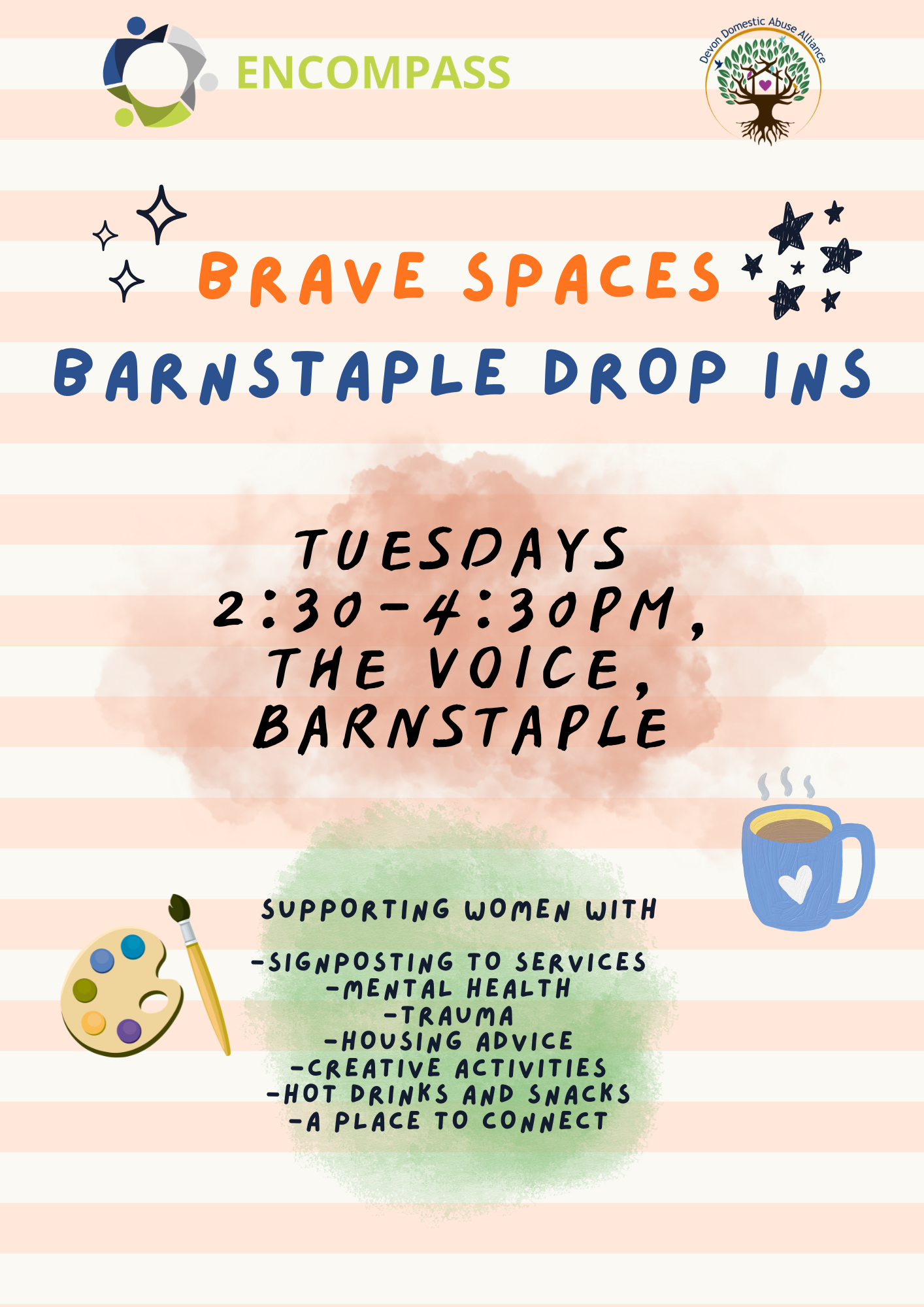 Brave Spaces Barnstaple poster