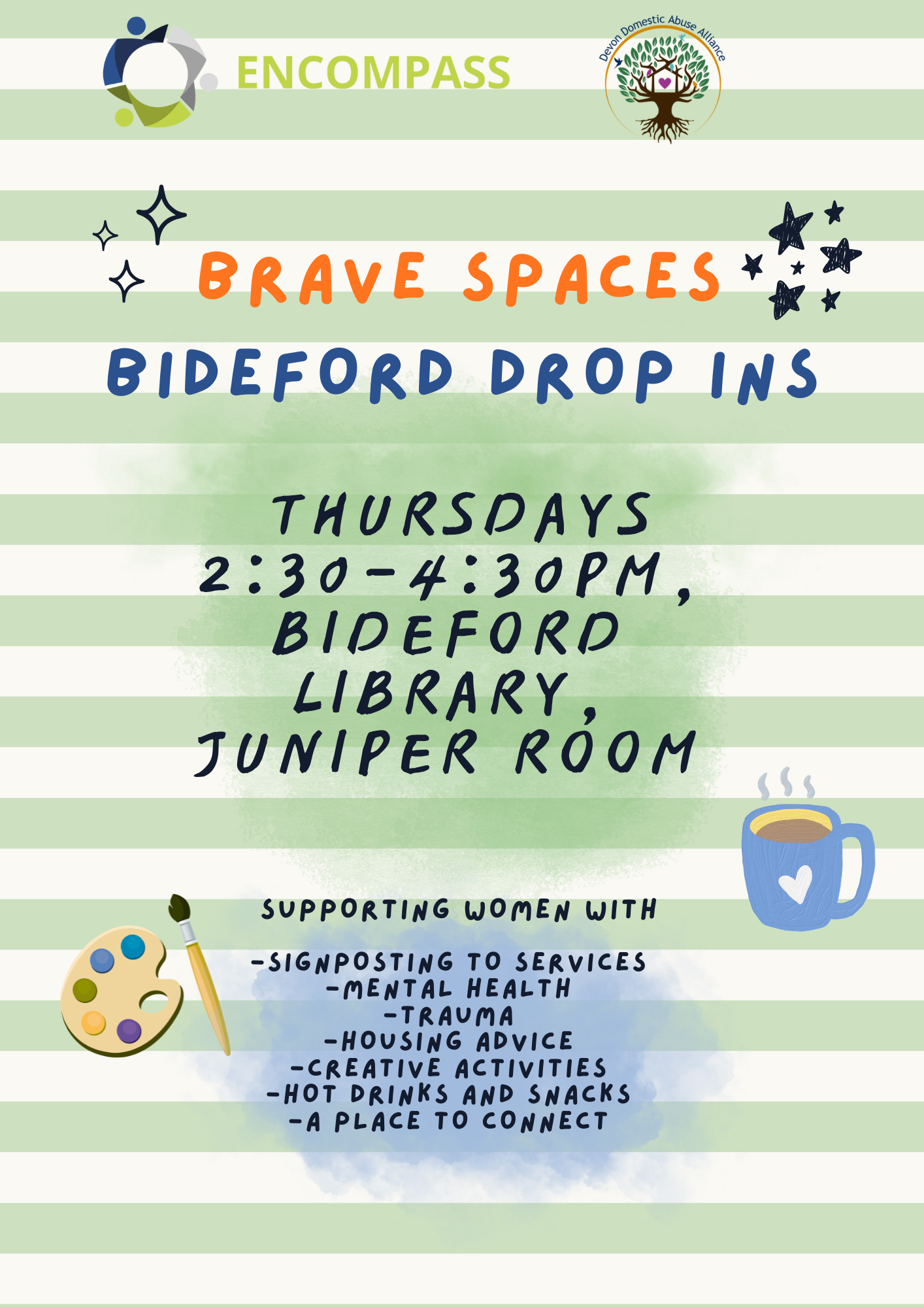 Brave Spaces Bideford poster